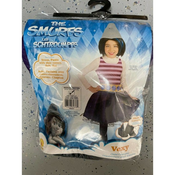 The Smurfs Halloween Costume "Vexy" Child's Size MED Costume with Wig - Picture 1 of 10